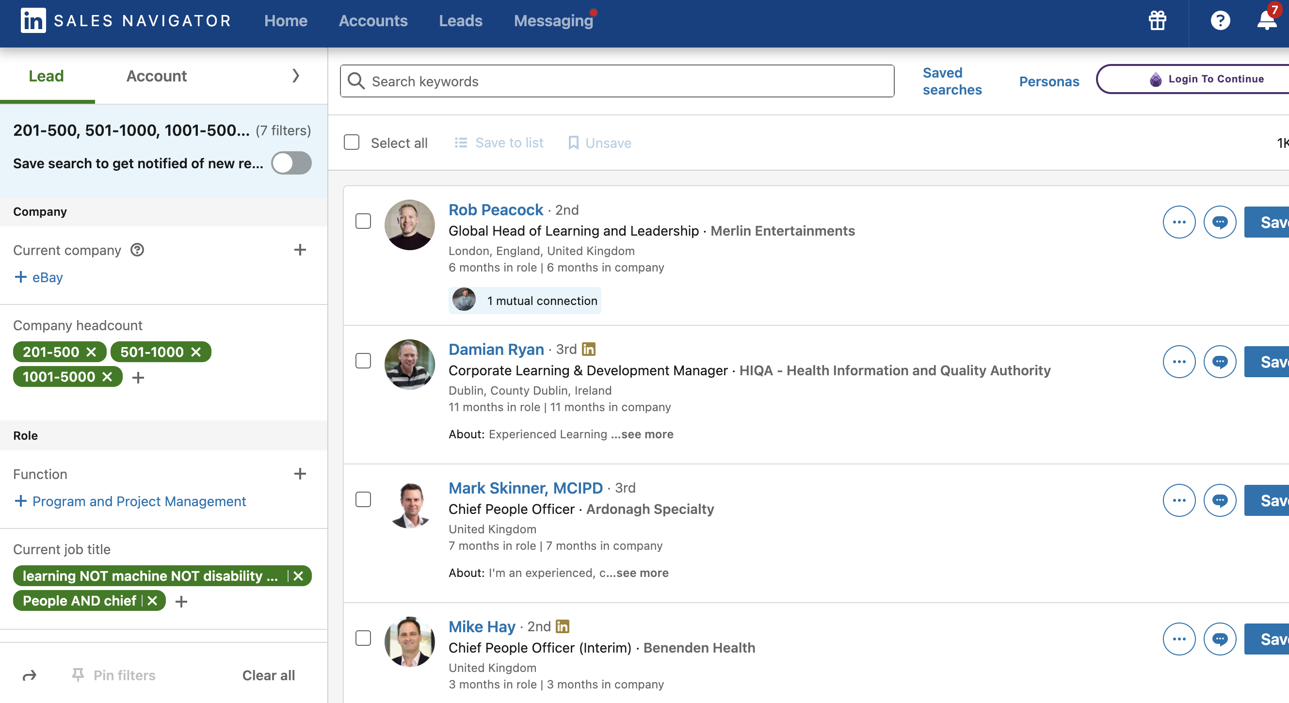 Export or Scrape LinkedIn Sales Navigator
